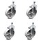 Service Caster 5 Inch Semi Steel Wheel Swivel 1/2 Inch Threaded Stem Caster Set SCC-TS20S514-SSS-121315-4 - alternate 1
